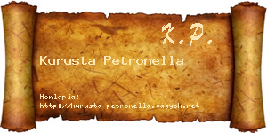 Kurusta Petronella névjegykártya
